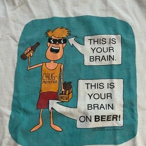 VINTAGE 1991 graphic Tee on Sof Tee. Made in the USA SZ L. SINGLE STITCH